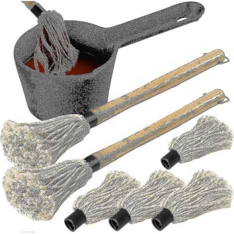 Ensemble de 6 accessoires de barbecue comprenant une casserole en fonte, une brosse et un bol pour barbecue (710 ml) - Excellence (1/5)