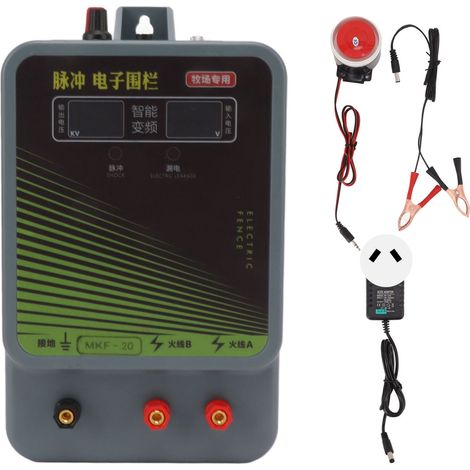 Clignoteur d'alarme de panne pour chargeur de clôture électrique, indicateur lumineux, chargeur à impulsions pour ferme et zoo, 100-240V, prise AU (1/5)
