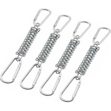 Ecleanfy - Kit de fixation robuste pour voile d'ombrage, comprenant 4 supports de store, ressorts de tension, boucles à ressort en alliage et boucle de fixation. (1/5)