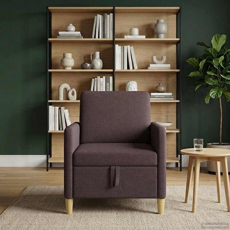 Divano con Storage Marrone Scuro 72 x 78 x 87 cm Poliestere vidaXL (1/5)