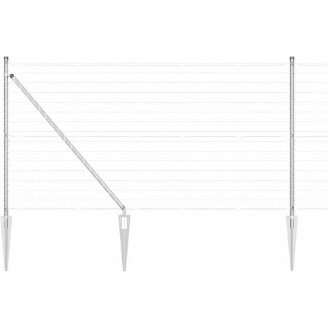 Maison Exclusive - Schweißdrahtzaun mit Spikes 10 x 1,4 m (B x H)