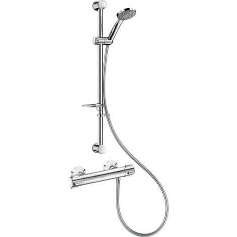 Système de douche Delabie avec thermostat de douche H9739, raccord STOP/CHECK. (1/2)
