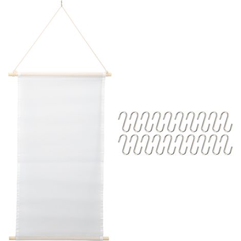 Porte-boucles d'oreilles mural multifonction avec grille de rangement et crochets S pour bijoux - Déco murale pour femmes et filles (1/5)