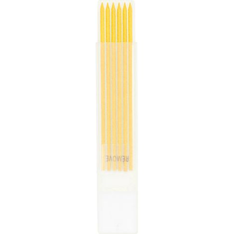 Recharges de crayon de charpentier 2,8 mm, kit d'outils de marquage HB pour le travail du bois, 6 pièces, cire jaune (1/5)
