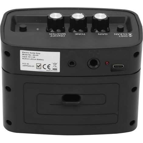 Amplificateur Guitare AROMA AG-05 Noir, Enceinte Bluetooth Rechargeable, Sonorisation Stéréo, Équipement Audio Portable (1/5)