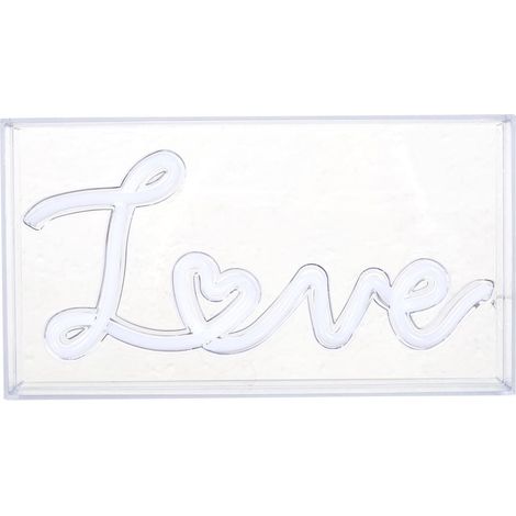 Lampe led effet neon décorative acrylique love rose avec port USB (1/5)