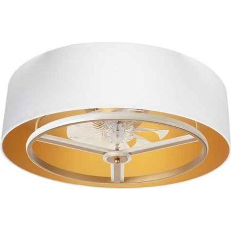 Ventilador Dc Anuska 60w Blanco/oro-oro 70d 8 Aspas 6 Veloc. 5100lm 3 Colores Remoto,memoria,Reg.Intensidad,temporizador (1/4)