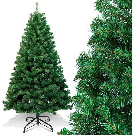 TolleTour Albero di Natale artificiale verde 180 cm in PVC, 650 rami, con base in metallo (1/5)