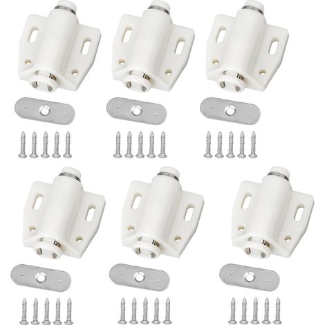 Push to Open Magnet Pusher, 6 x Magnetic Door Latch Latch for Kitchen, Bathroom, Cabinet, Closet, Closet, Closet (1/5)