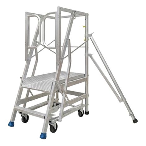 Stehleiter 2 Stufen - Maximale Arbeitshöhe 2.50m - Embase roulante - ER2-KRE (1/5)