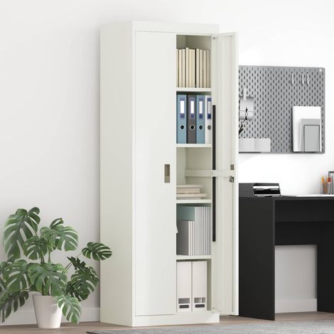 vidaXL Armadio Bianco 60 x 40 x 180 cm Acciaio
