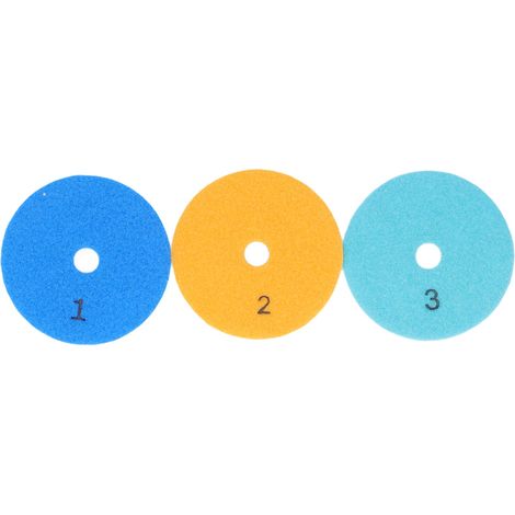 Lot de 3 disques diamantés 4 pouces pour polissage marbre, terrazzo, béton - Kit meules abrasives (1/5)