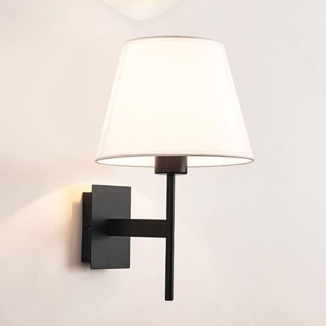 Lampe Chevet Noire E14 Blanc Chaud 220V LED, Applique Murale pour Escalier Salle à Manger (1/4)