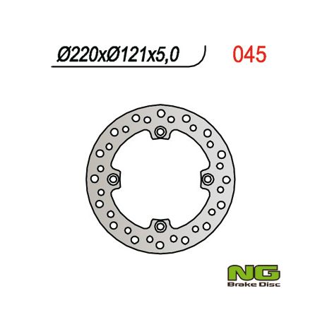 Disco de freno trasero Honda CR/CRE 125-500 '89-'97, Motocross 220 mm 4x10,5 mm