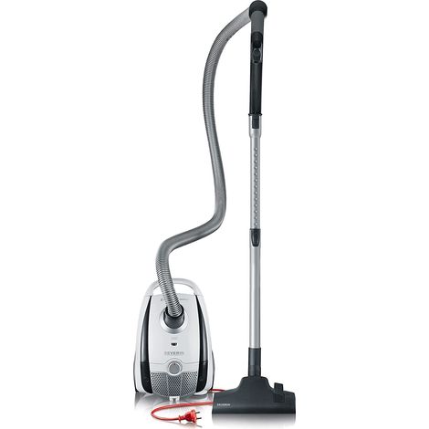 Aspirateur Traîneau avec Sac (Classe Énergétique A, Buse Parquet et Set 2 Accessoires Inclus, S´POWER snowlight) Blanc/Gris (1/5)