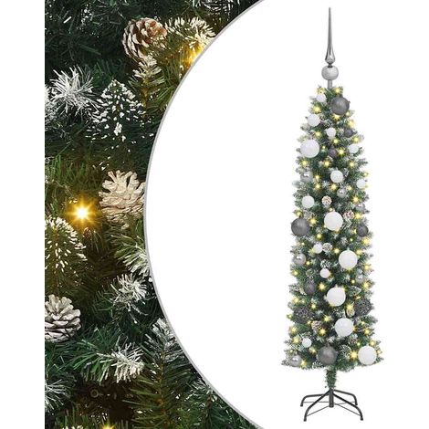 Árbol Navideño Artificial Delgado con 150 LED Verde y 120 cm vidaXL (1/5)