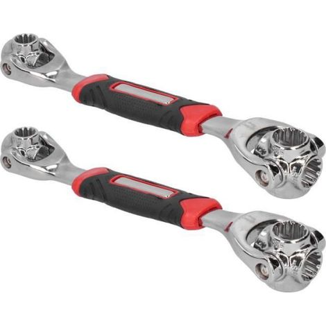 Clé à douille 8 en 1 - - Acier au carbone - Haute dureté - Résistance à l'usure - Pratique et portable (1/4)