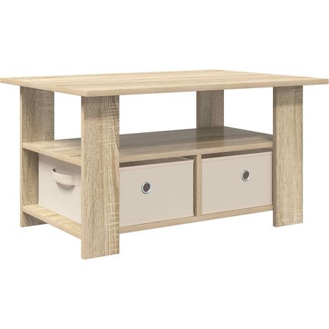 Coffee Table Sonoma Oak 77 x 55 x 42 cm Engineered Wood vidaXL