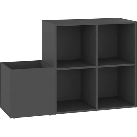 Maison Exclusive - Zapatero de recibidor madera contrachapada gri (1/5)
