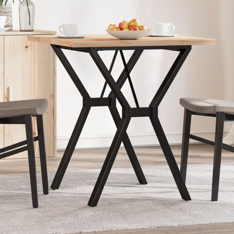 Esstisch Y-Gestell 70x70x75,5 cm Massivholz Kiefer & Stahl