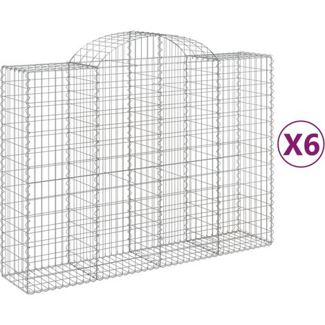 Maison Exclusive - Gabionen mit Hochbogen 6 Stk. 200x50x140/160cm