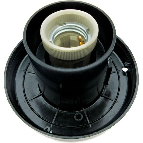 Base negra de policarbonato para bola bayoneta E27 Negro Ø200 Negro Ø200 (1/3)