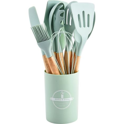 Ensemble de 12 ustensiles de cuisine , vert clair (1/5)