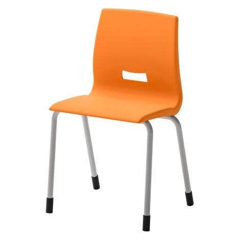 Chaise scolaire Octave Taille 4 - primaire CP / CE1 - Orange - Lot de 4 - Maxiburo (1/2)