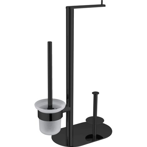 Porte-papier hygiénique en acier finition noire - Endor