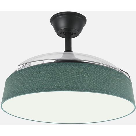 Ventilador Boga 72w Negro/verde 108d 3asp 7200lm 3000-4000-6000k Remoto+memo+tempo