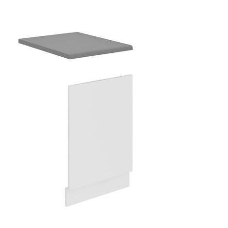 BELINI Habillage de Porte Lave Vaisselle PO45 Meuble Lave Vaisselle avec Plan de Travail I Accessoire pour Lave-Vaisselle Cuisine - Teille: 1,6 x 45 x 57 cm I Couleur: Blanc Mat (1/4)