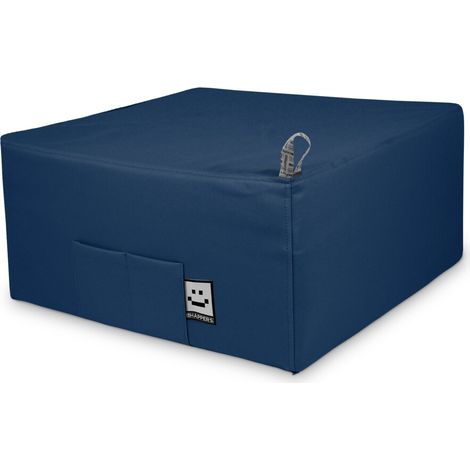 Pouf Lit 1 place Similicuir Indoor Bleu Happers Unique Bleu
