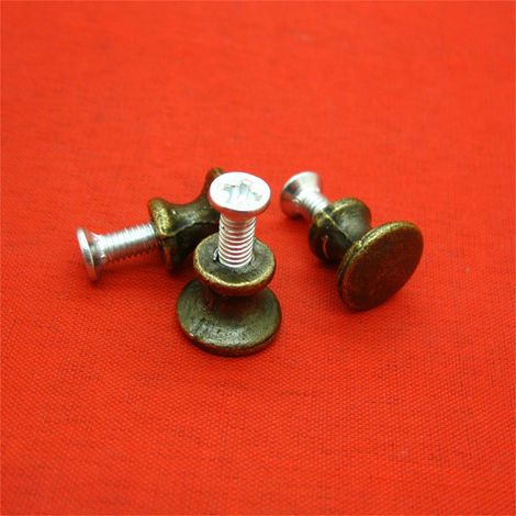 Poignées de Meuble Rétro Ronde Champignon Alliage Petites Poignées Tiroir pour Boîte à Bijoux Lot de 20