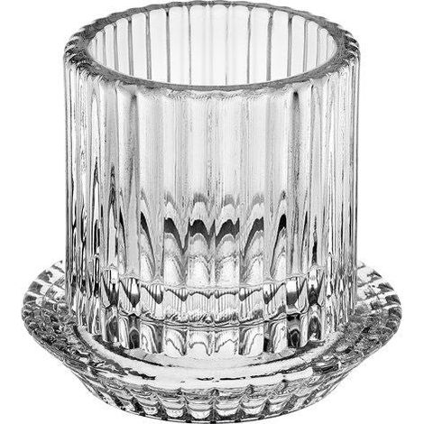 A.L.E Import Cilindro Portacandela H 70 Mm D 82 Mm Vetro Rigato