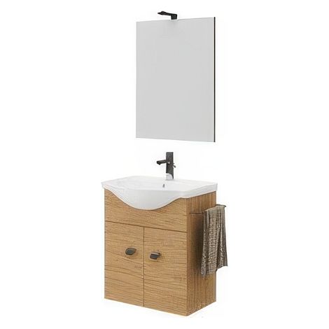 MOBILE BAGNO ZAFFIRO 2A 55 ROVERE NATURALE