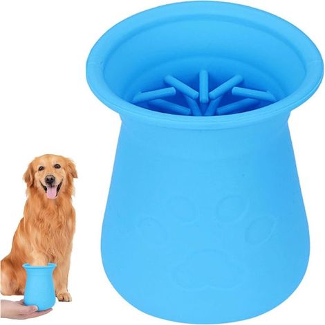 Nettoyeur pour pattes de chien portable en silicone, gobelet avec brosse douce pour éliminer la saleté, accessoire de toilettage pratique (1/5)