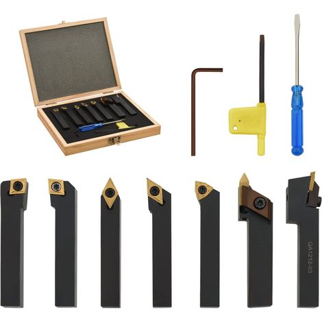 Jeu d’outils de tournage indexables 12 pcs 12x12 mm 80 mm CFW530542 (1/5)