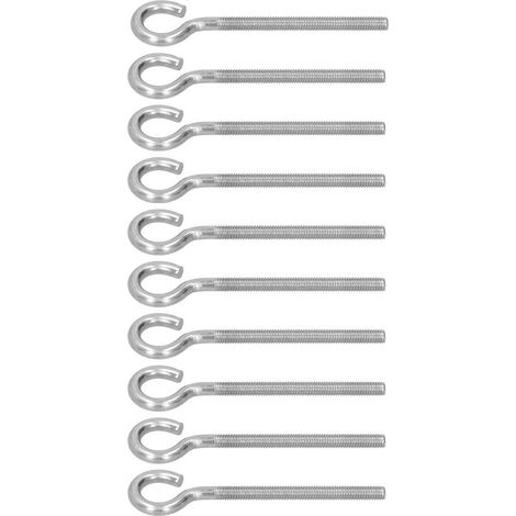 Lot de 10 anneaux boulons M6 en acier inoxydable 304, crochets à vis filetés pour ombrière, accessoires de serre. (1/5)