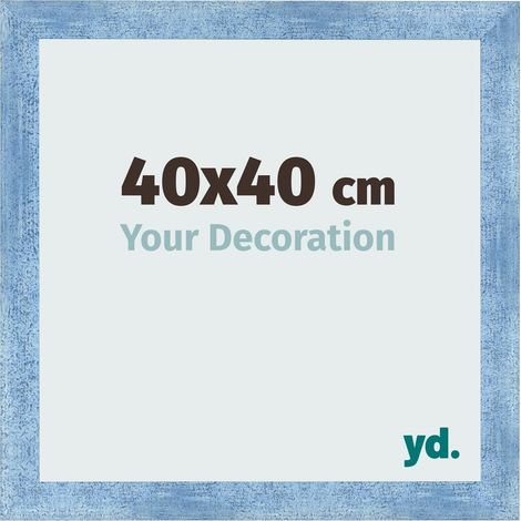 yd. - Cadre photo 40x40 - Bleu Brillant Patine - MDF - Pisa (1/5)