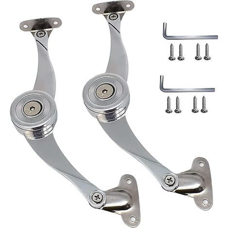 AIDUCHO 2 piezas de soporte elevador para puertas de armarios y muebles, soporte para bisagras de muebles, soporte para bisagras plegables, soporte elevador para bisagras, para tapas elevables y abati (1/5)