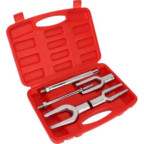 Kit de 5 séparateurs de rotules, extracteur d'embouts de biellette de direction en acier, avec boîte à outils, convient aux voitures et aux camions légers. (1/5)