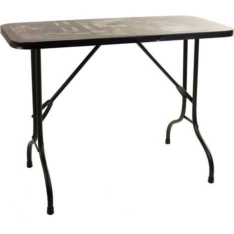 Mesa Rectangular de metal negra 100x47x75