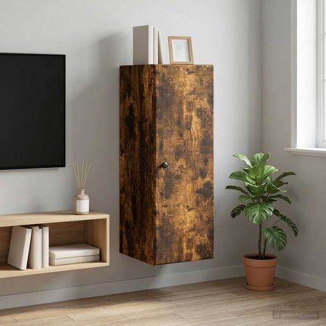 Armoire Murale Chêne fumé 33 x 34,5 x 90 cm Bois d'ingénierie vidaXL