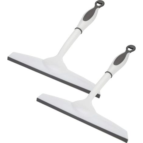 Set of 2 shower squeegees, can be used for windows, bathrooms, shower doors, mirrors, tiles and car windows, etc. (1/4)