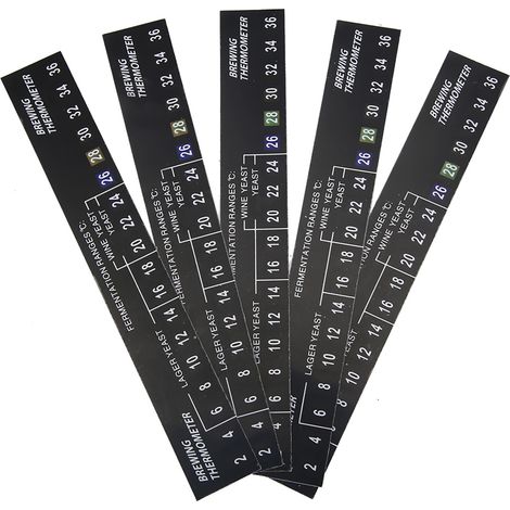 5 thermomètres adhésifs LCD pour brassage de bière maison, autocollants précis pour fermentation (1/5)