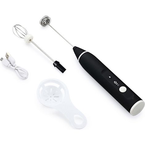 Mini batteur à œufs électrique en acier inoxydable, un outil de cuisine indispensable pour les cuisines domestiques. (1/5)