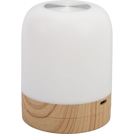 Veilleuse à Couleur Changeante Rvb, Lampe de Chevet en Grain de Bois avec Boucle de Suspension, Rechargeable par USB pour la Maison, la Crèche et le Camping (1/5)