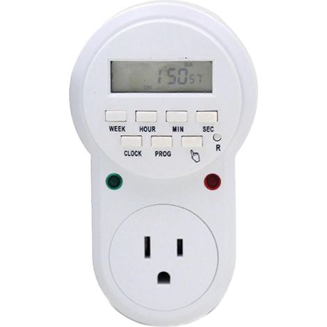 Prise électronique à minuterie américaine 25-26 110 V, minuterie cyclique 7 jours avec minuterie UV (1/4)