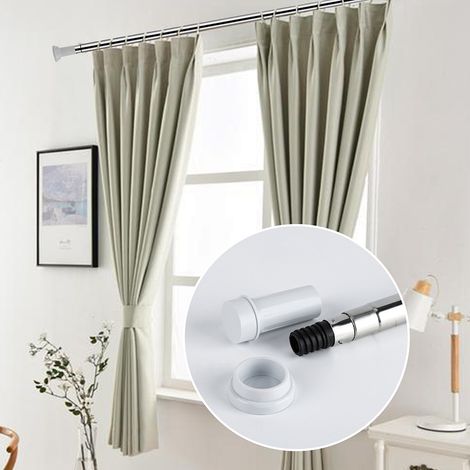 Randaco Duschvorhangstange Edelstahl Teleskopstange Klemmstange Duschstange Ohne Bohren 140-260cm