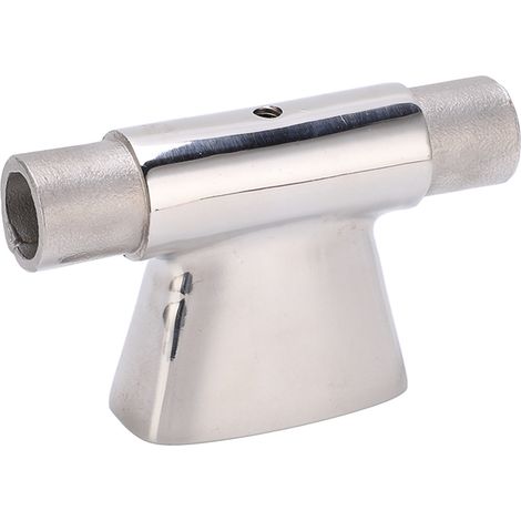 Handlauf aus 316L Edelstahl für den Marinebereich, 90°-Mastfußstütze für Rohre mit Ø 21,8 mm Durchmesser (1/5)